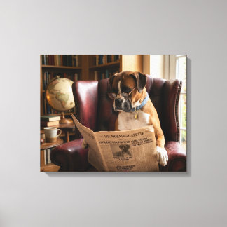 Lienzo El Gruñido Diario Edición Perro Bóxer