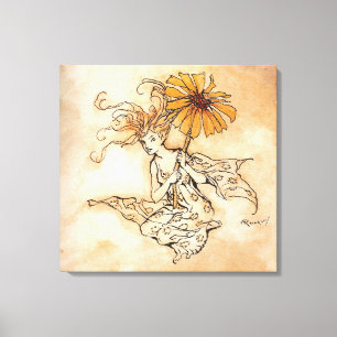 Lienzo El hada de la margarita