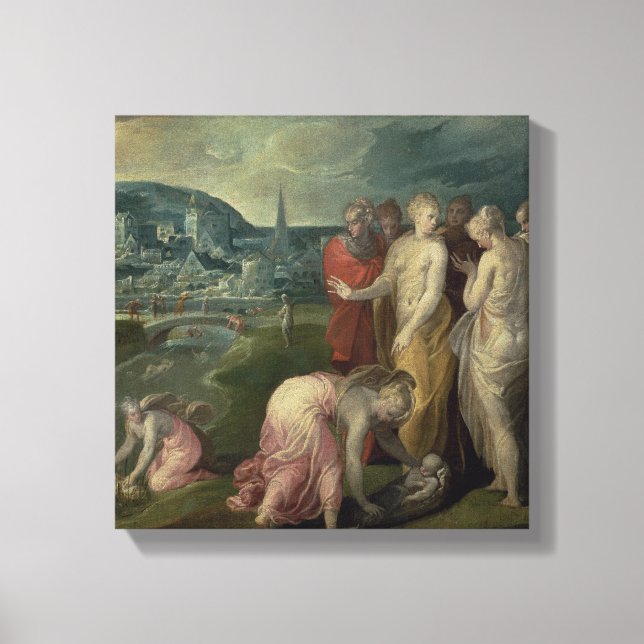 Lienzo El hallazgo de Moisés (aceite sobre lienzo) (Anverso)
