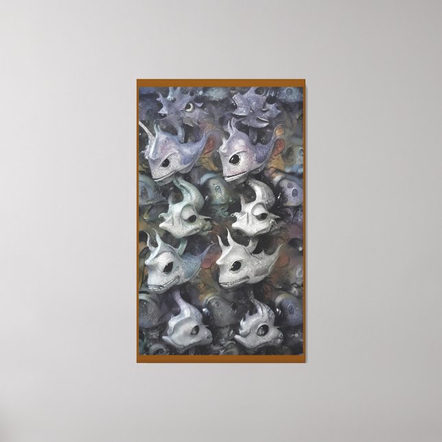 Lienzo El hambre acecha en las aguas residuales del ocio (Anverso)