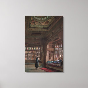 Lienzo El Harem de jeque Sadat, El Cairo, 1870