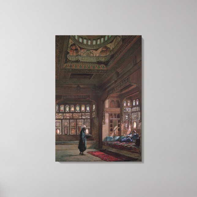 Lienzo El harem del jeque Sadat, El Cairo, 1870 (Anverso)