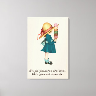 Lienzo El helado de Isabel