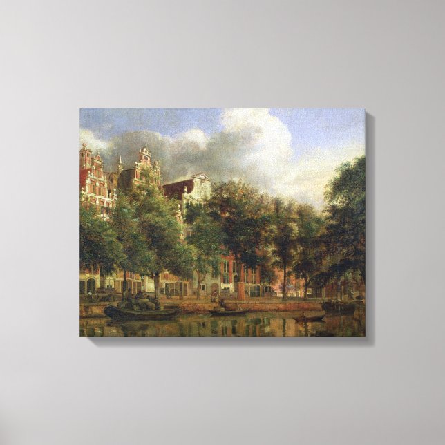 Lienzo El Herengracht, Ámsterdam (petróleo en panel) (Anverso)