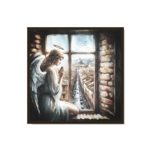 El hermoso Ángel de la Guardia y el casco antiguo