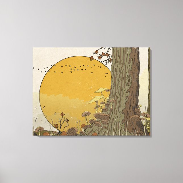 Lienzo El hermoso y antiguo bosque (Anverso)