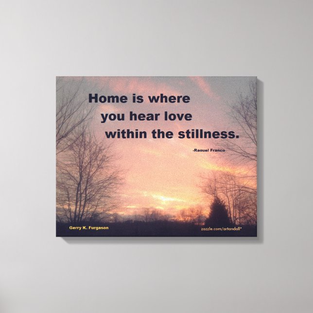 LIENZO EL HOGAR ES DONDE SE OYEN LAS CANVAS ALARGADAS (Anverso)