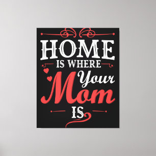 Lienzo El Hogar Es Donde Tu Mamá Está