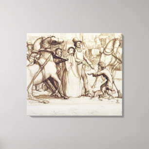 Lienzo El hombre ciego, 1853 (pluma, tinta, lavado y