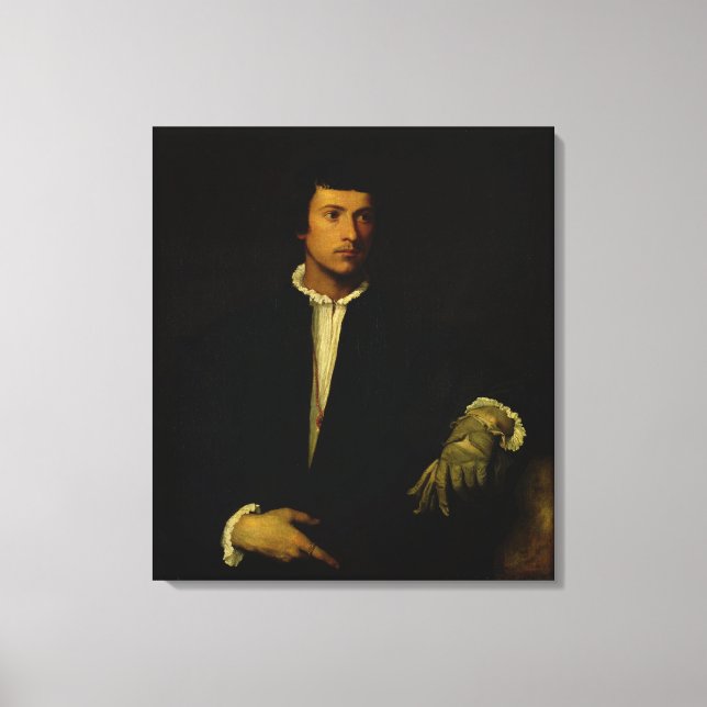 Lienzo El hombre con guante, 1520 (Anverso)