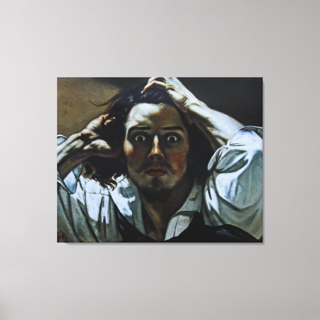 Lienzo El hombre desesperado por Gustave Courbet (Anverso)