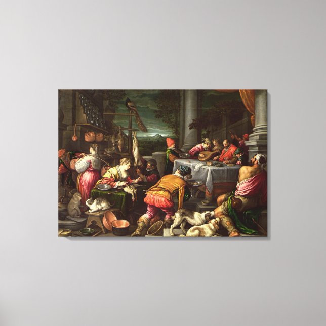 Lienzo El hombre rico y Lázaro, 1590-95 (Anverso)