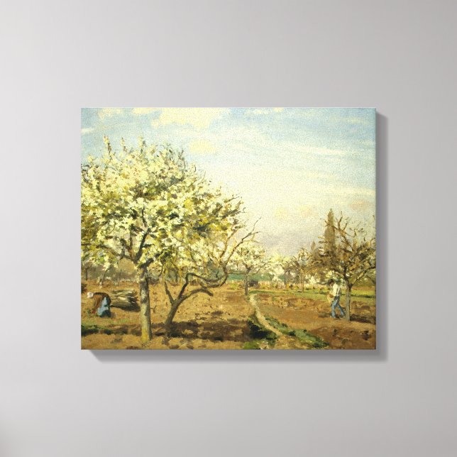 Lienzo "El huerto" de Pissarro (Anverso)