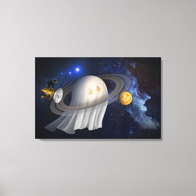 Lienzo El ilustracion de Halloween de un artista (Anverso)