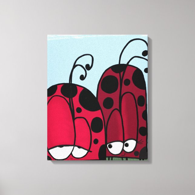 Lienzo El Ilustracion Ladybug del amor no correspondido (Anverso)
