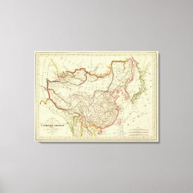 Lienzo El imperio chino y Japón (Anverso)