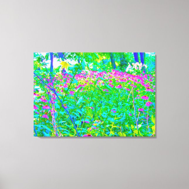 Lienzo El impresionante paisaje del jardín azul Aqua (Anverso)