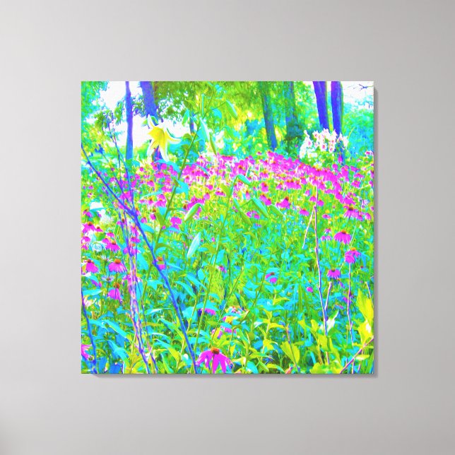 Lienzo El impresionante paisaje del jardín azul Aqua (Anverso)