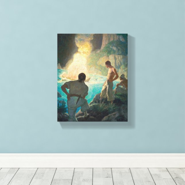 Lienzo El incendio del Bounty por Newell Convers Wyeth (Insitu (piso de madera))