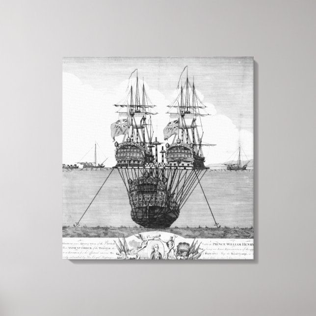 Lienzo El intento de salvación de la realeza del HMS (Anverso)
