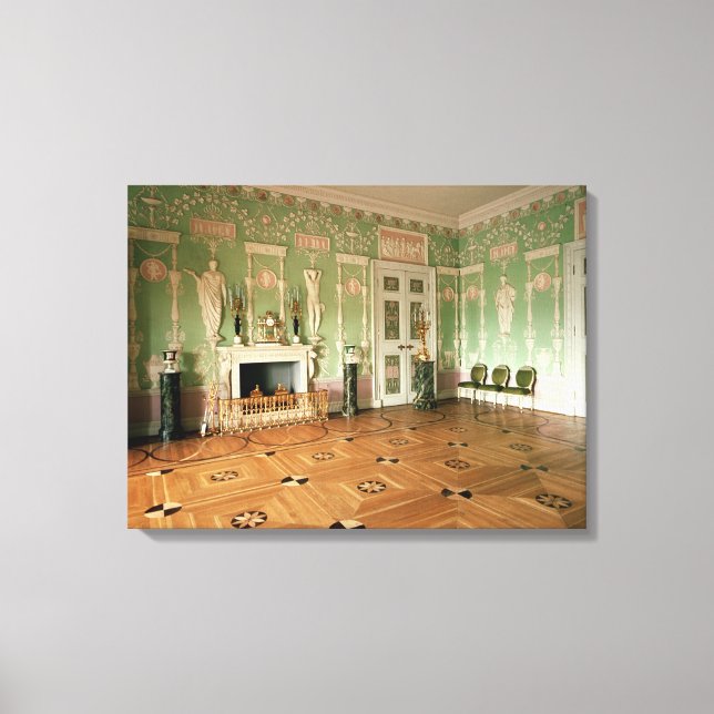 Lienzo El interior del comedor verde (Anverso)