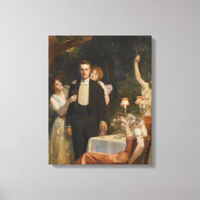 Lienzo El Jardín de Armida (por John Collier) (Anverso)