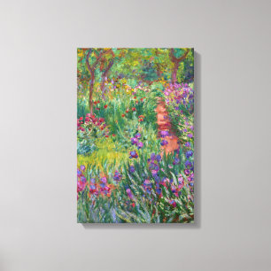 Lienzo El jardín de lirios en Giverny por Claude Monet