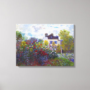 Lienzo El jardín de Monet en Argenteuil Claude Monet