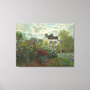 Lienzo El jardín del artista en Argenteuil Claude Monet