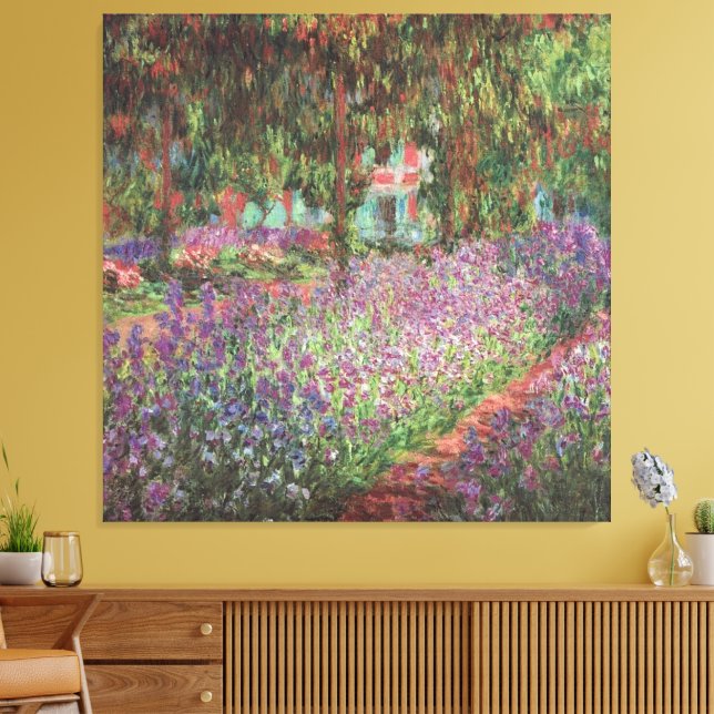 Lienzo El jardín del artista en Giverny por Claude Monet (Insitu (Sala de estar))