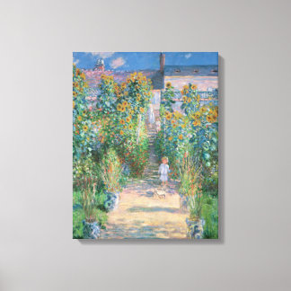 Lienzo El jardín del artista en Vetheuil por Claude Monet