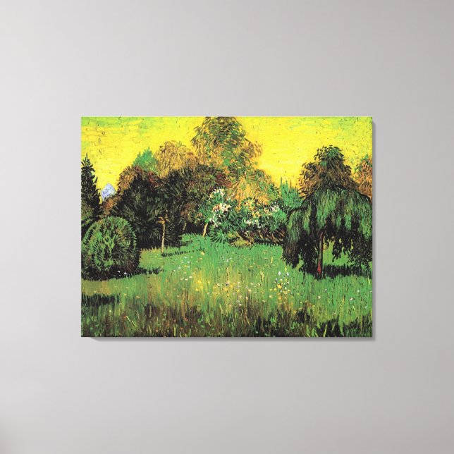 Lienzo El Jardín del Poeta por Vincent van Gogh. (Anverso)
