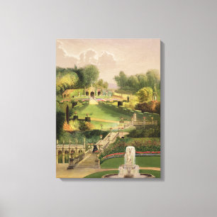 Lienzo El jardín en el lado de la colina, castillo Combe