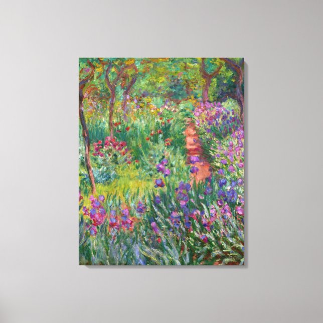 Lienzo El Jardín Iris De Giverny De Claude Monet (Anverso)