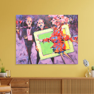 Lienzo El juego de la galería Pintura / Artista Larry Ler