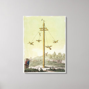 Lienzo El juego volador, de 'Le Costume Ancien et Modern