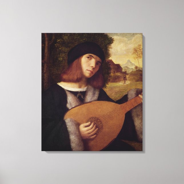 Lienzo El jugador de Lute (Anverso)