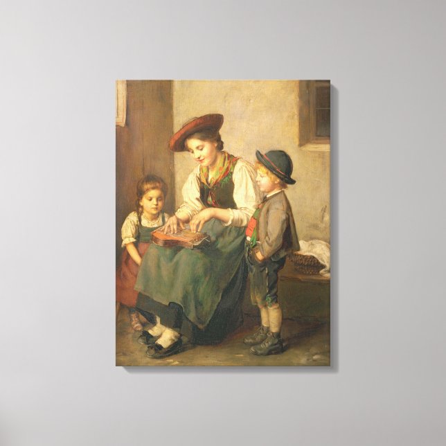 Lienzo El Jugador Zither (Anverso)