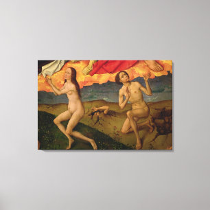 Lienzo El juicio pasado, detalle de la resurrección