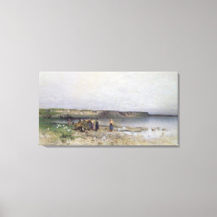 Lienzo El lago Balatón con la orilla de Akarattya, 1885