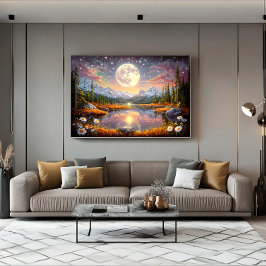 Lienzo El Lago de Sueños Encantado