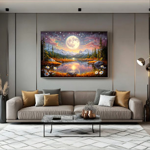 Lienzo El Lago de Sueños Encantado
