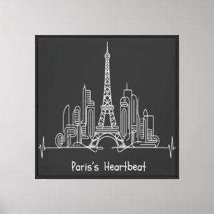 Lienzo El latido de París: El ritmo de la Ciudad del Amor