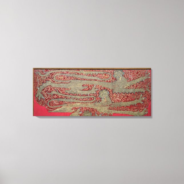 Lienzo El Leopardo de Inglaterra, siglo XV (tapiz) (Anverso)