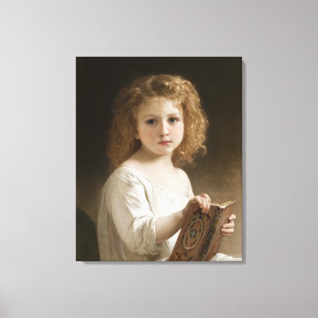 Lienzo El libro de historias - William Bouguereau (Anverso)