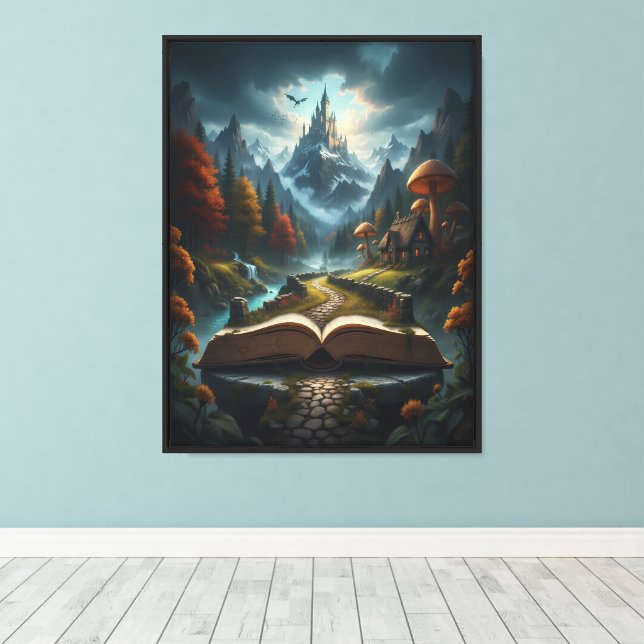 Lienzo El Libro de los Sueños (Insitu (piso de madera))