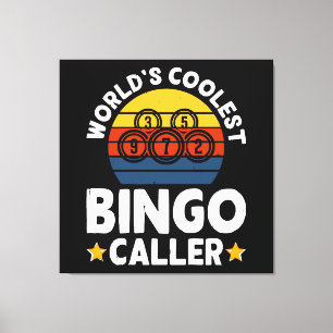 Lienzo El llamador de bingo más genial del mundo