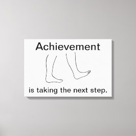 Lienzo El logro está dando el siguiente paso: Imprimir li