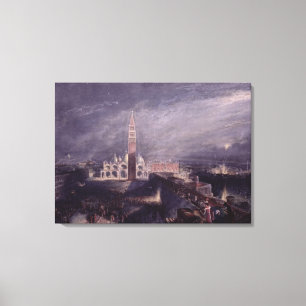 Lienzo El lugar de St Mark, Venecia (claro de luna)
