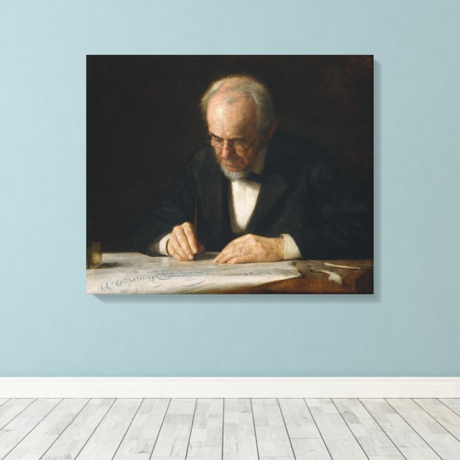 Lienzo El Maestro de la Escritura por Thomas Eakins (Insitu (piso de madera))
